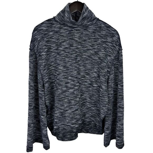 We The Free People Sunny Days Sweater Women's S Black Gray Oversized Turtleneck - Picture 2 of 6